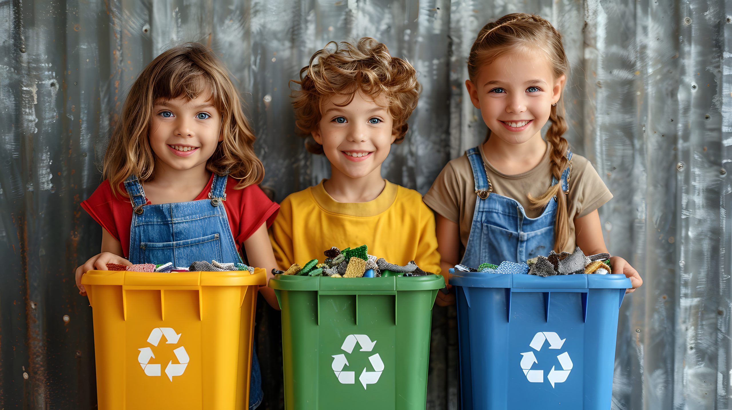 Children Recycling.